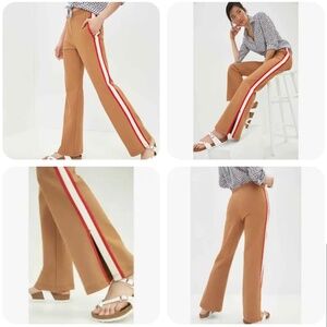 Anthropologie Maeve Martine Ponte Knit track Pants Tan XS